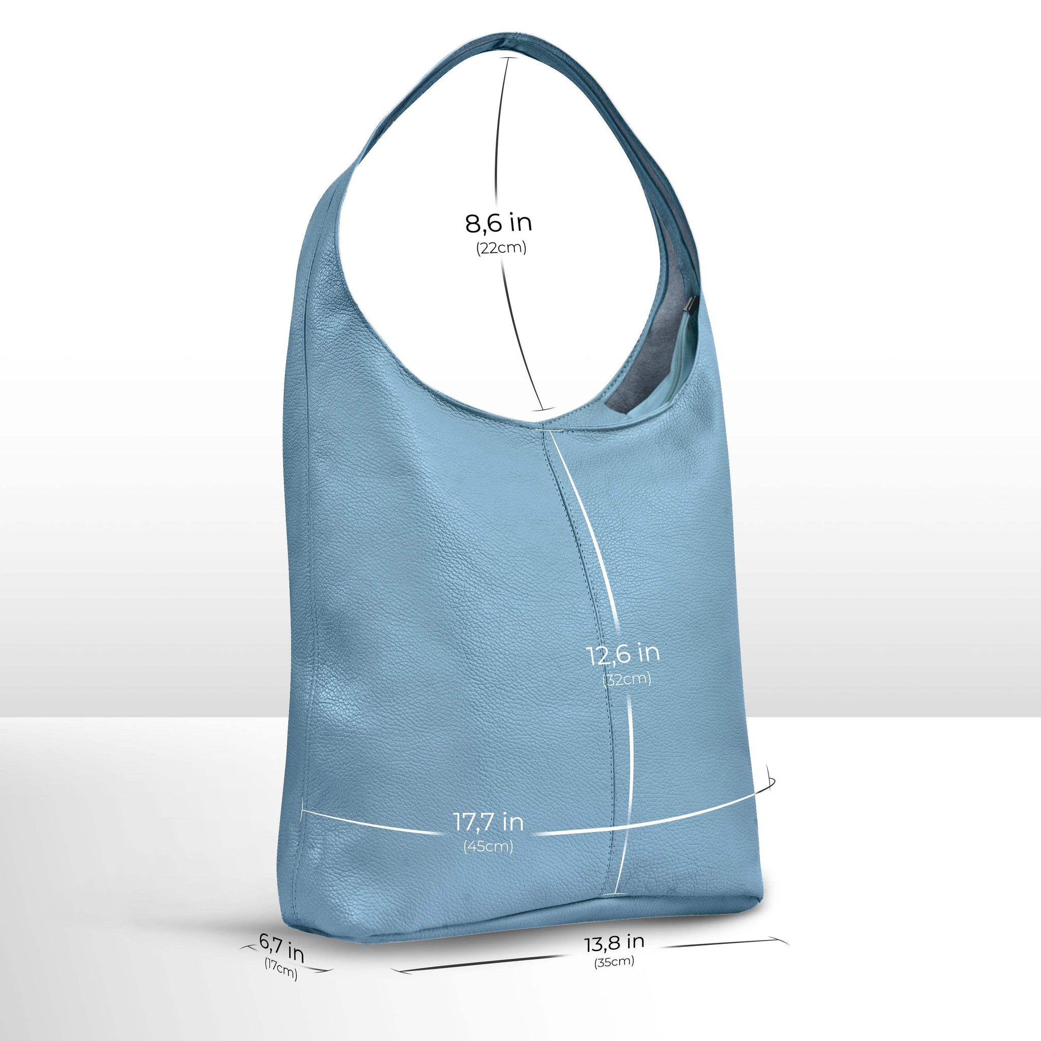 Italian Genuine Calf Leather Hobo Bag 011943 - TAKEASY - Flyclothing LLC
