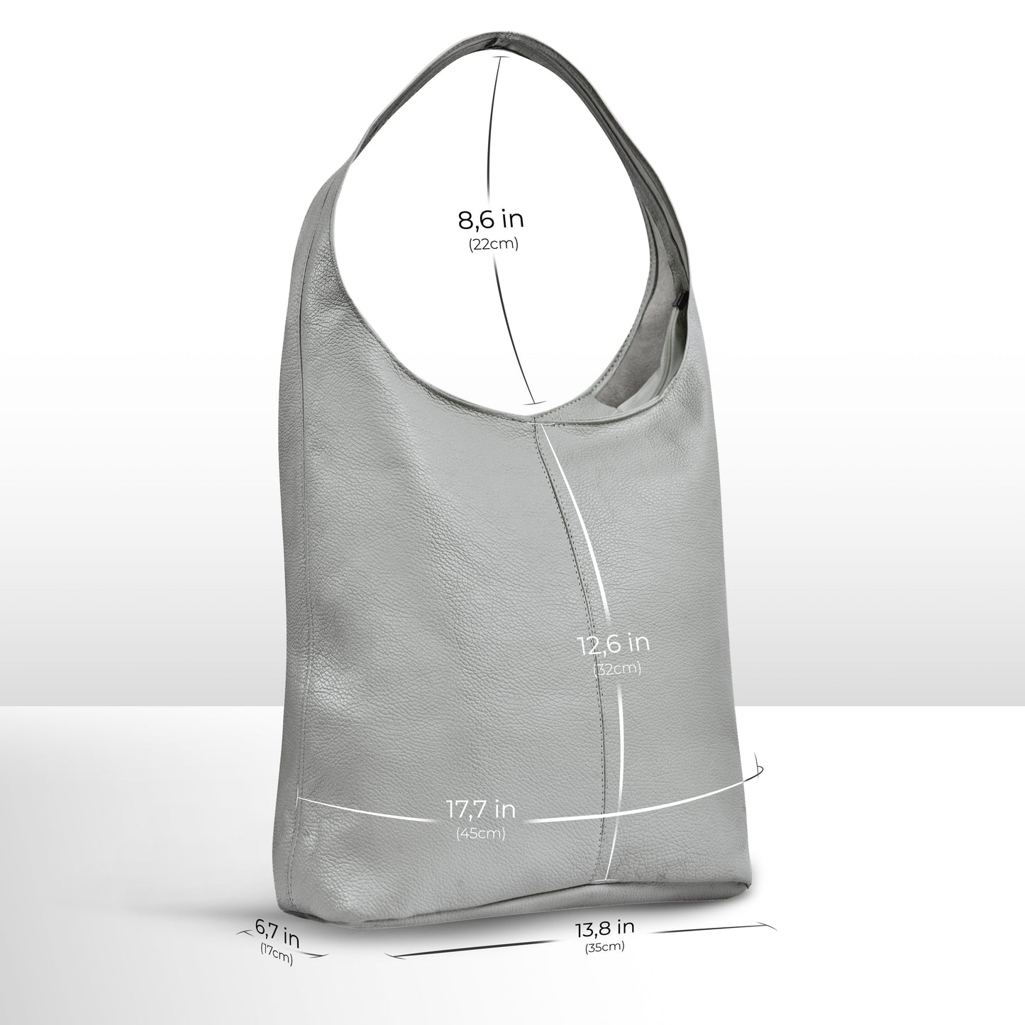 Calf Leather Hobo Bag