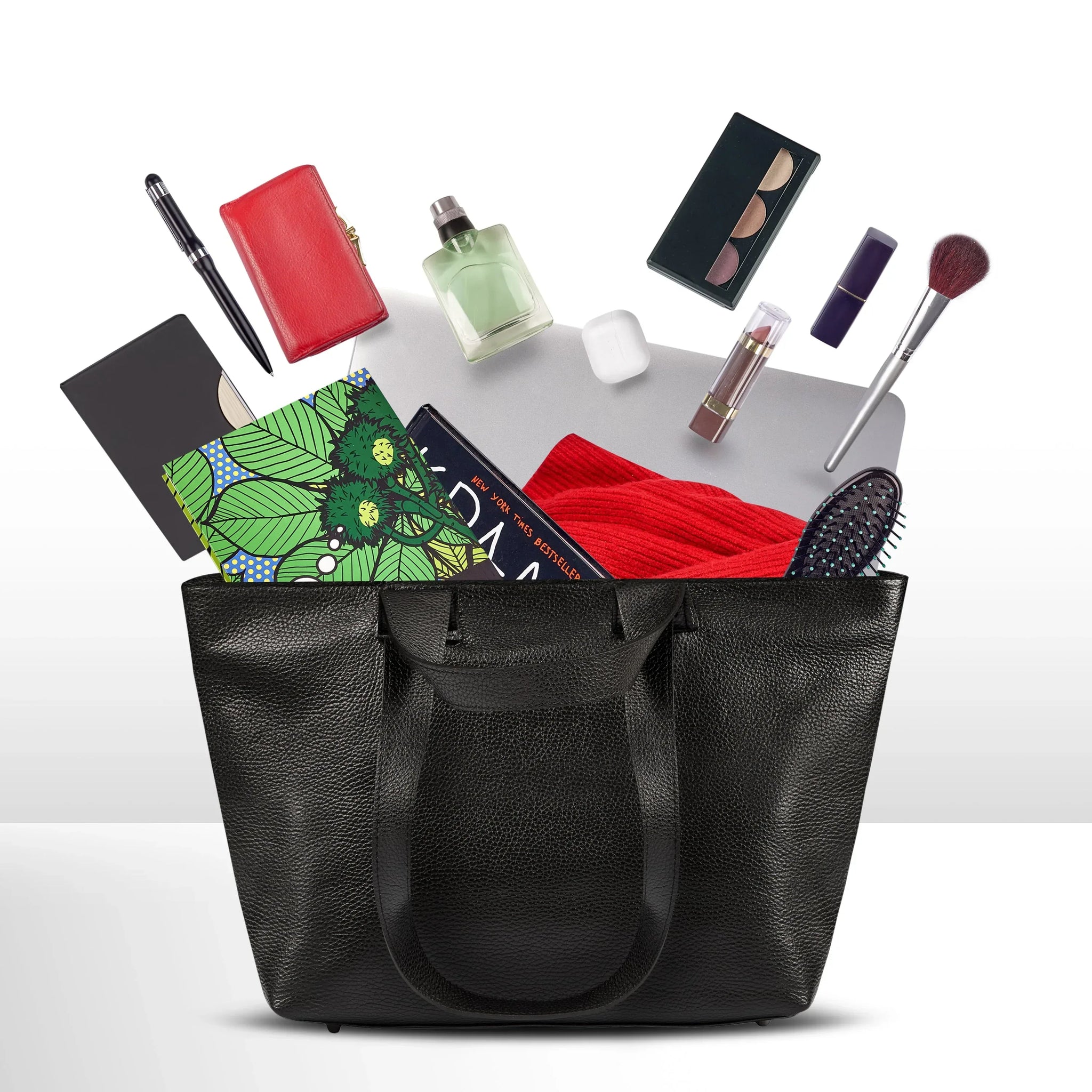 Calf Leather Tote Bag - TAKEASY - Flyclothing LLC