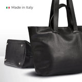 Calf Leather Tote Bag - TAKEASY - Flyclothing LLC