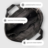 Calf Leather Tote Bag - TAKEASY - Flyclothing LLC