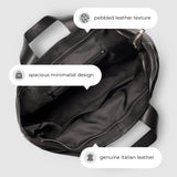 Italian Genuine Calf Leather Tote Bag 122500 - TAKEASY - Flyclothing LLC