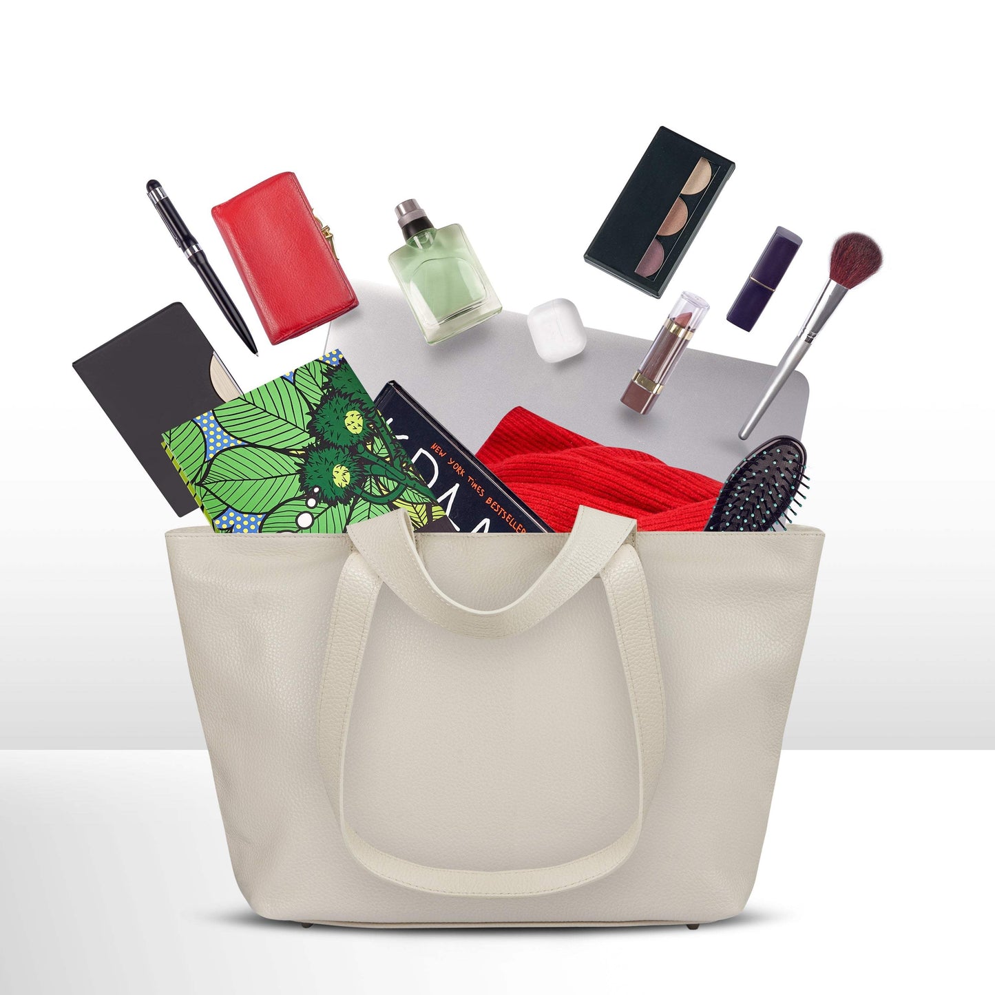Italian Genuine Calf Leather Tote Bag 122500 - TAKEASY - Flyclothing LLC