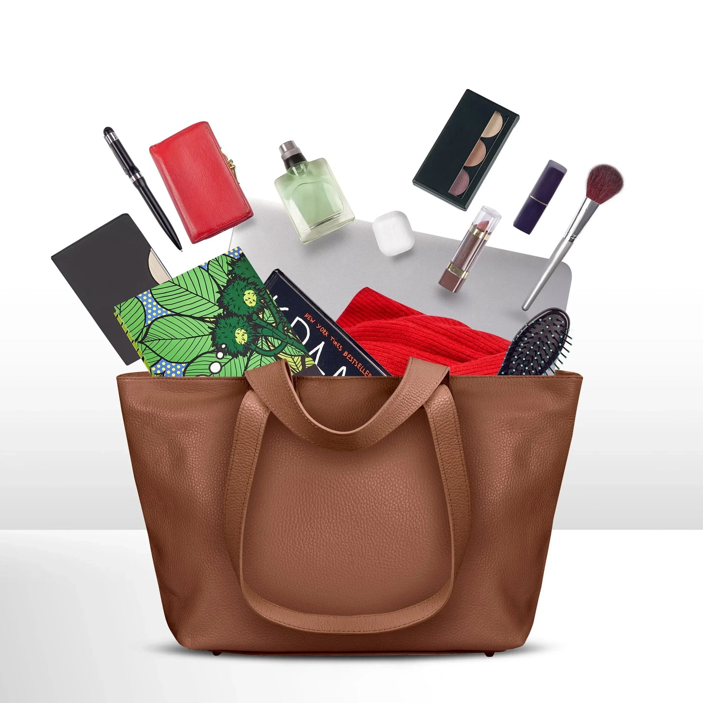 Calf Leather Tote Bag - TAKEASY - Flyclothing LLC