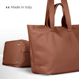 Calf Leather Tote Bag - TAKEASY - Flyclothing LLC