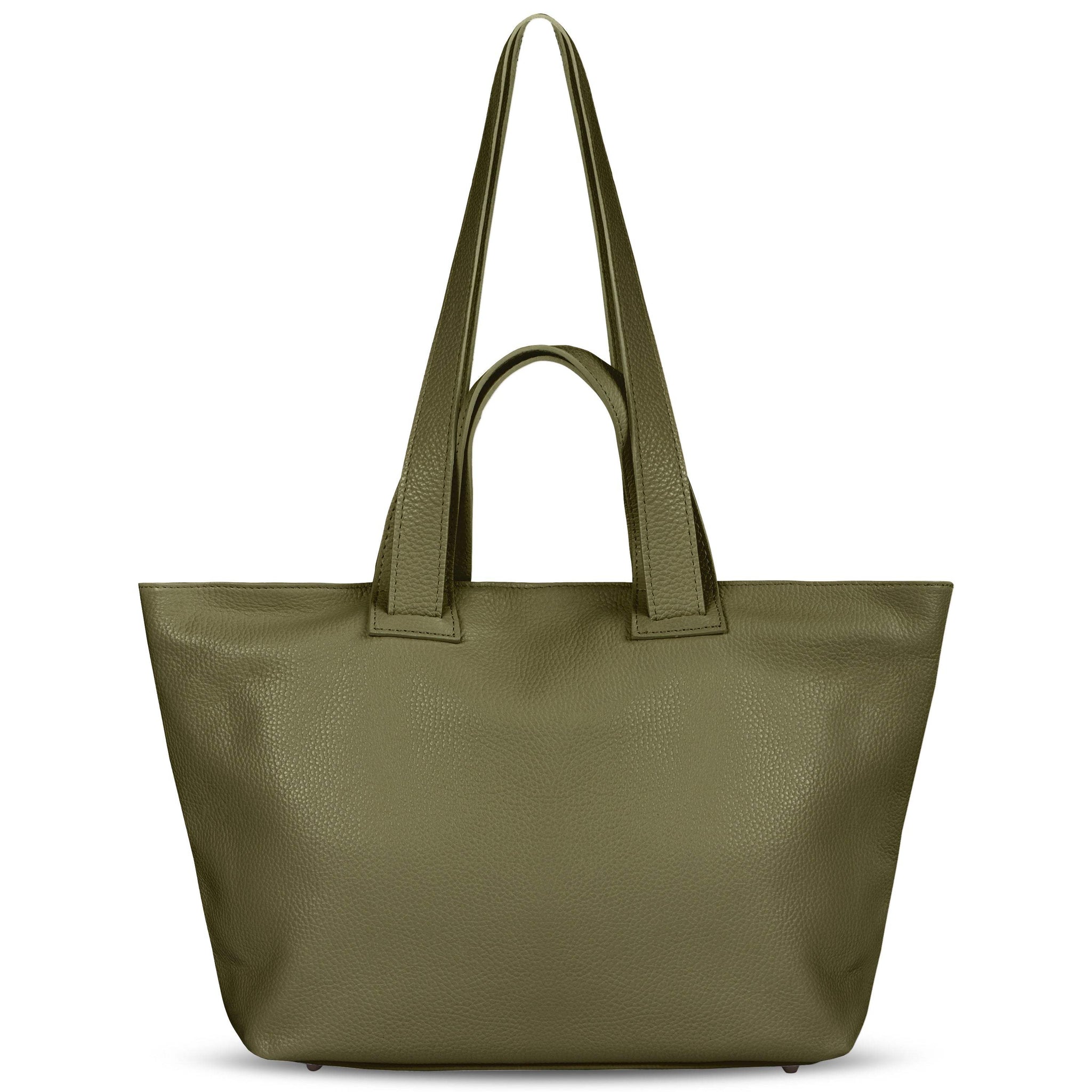 Italian Genuine Calf Leather Tote Bag 122500 - TAKEASY - Flyclothing LLC