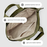 Italian Genuine Calf Leather Tote Bag 122500 - TAKEASY - Flyclothing LLC