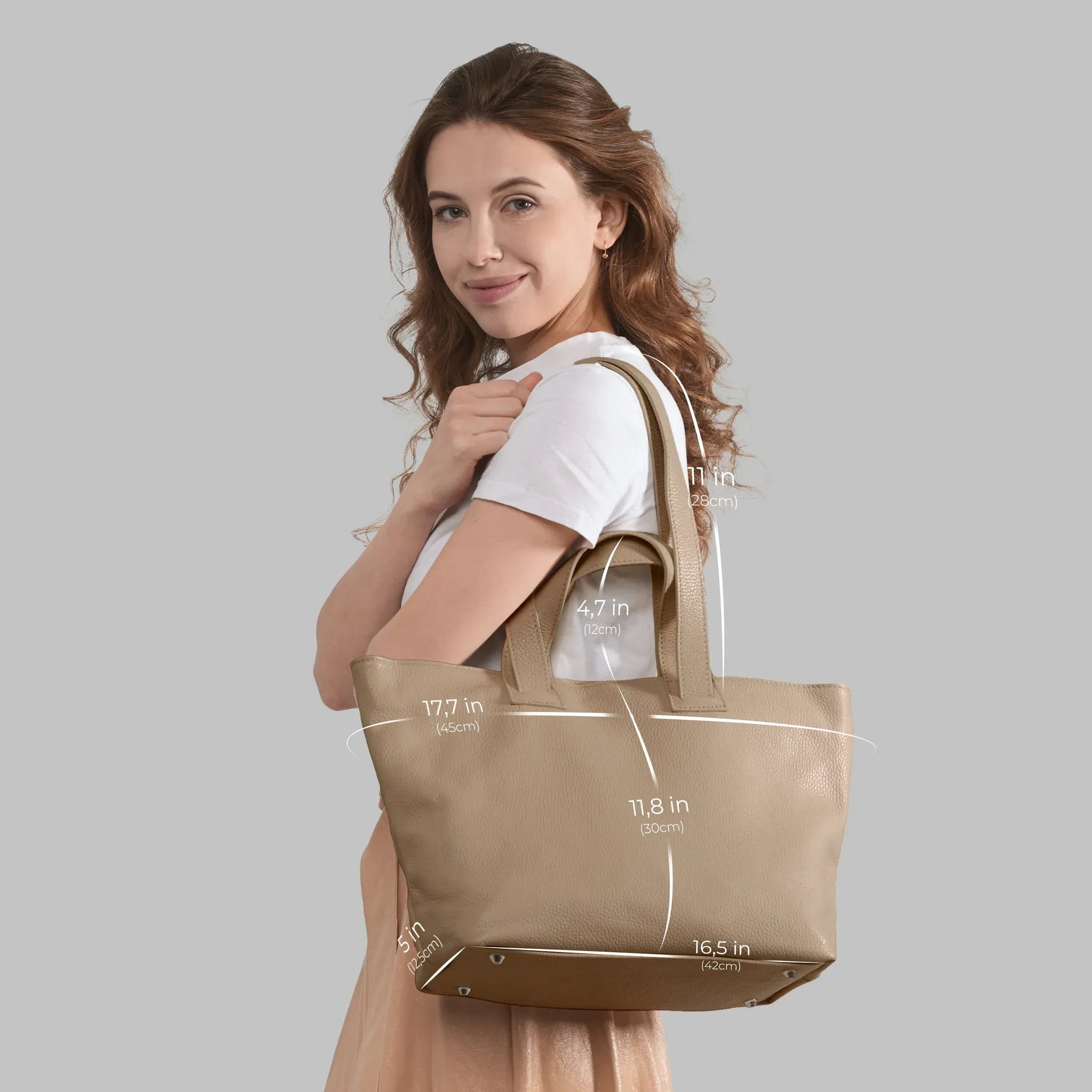 Calf Leather Tote Bag - TAKEASY - Flyclothing LLC