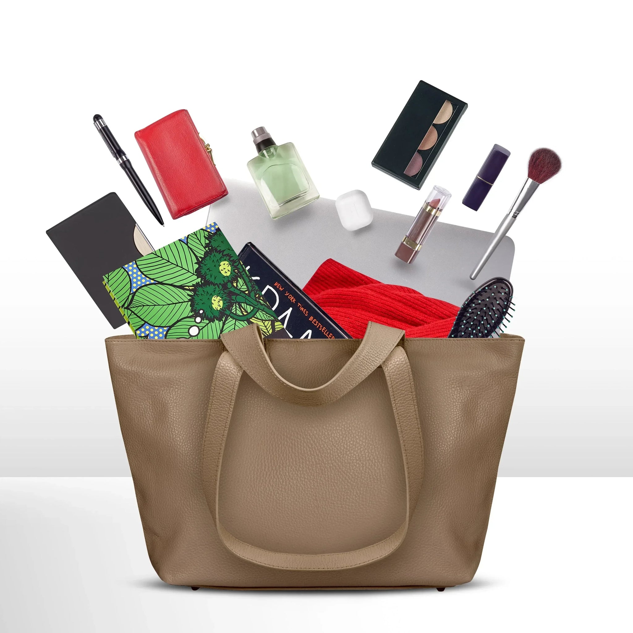 Calf Leather Tote Bag - TAKEASY - Flyclothing LLC