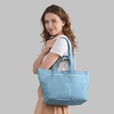 Calf Leather Tote Bag - TAKEASY - Flyclothing LLC
