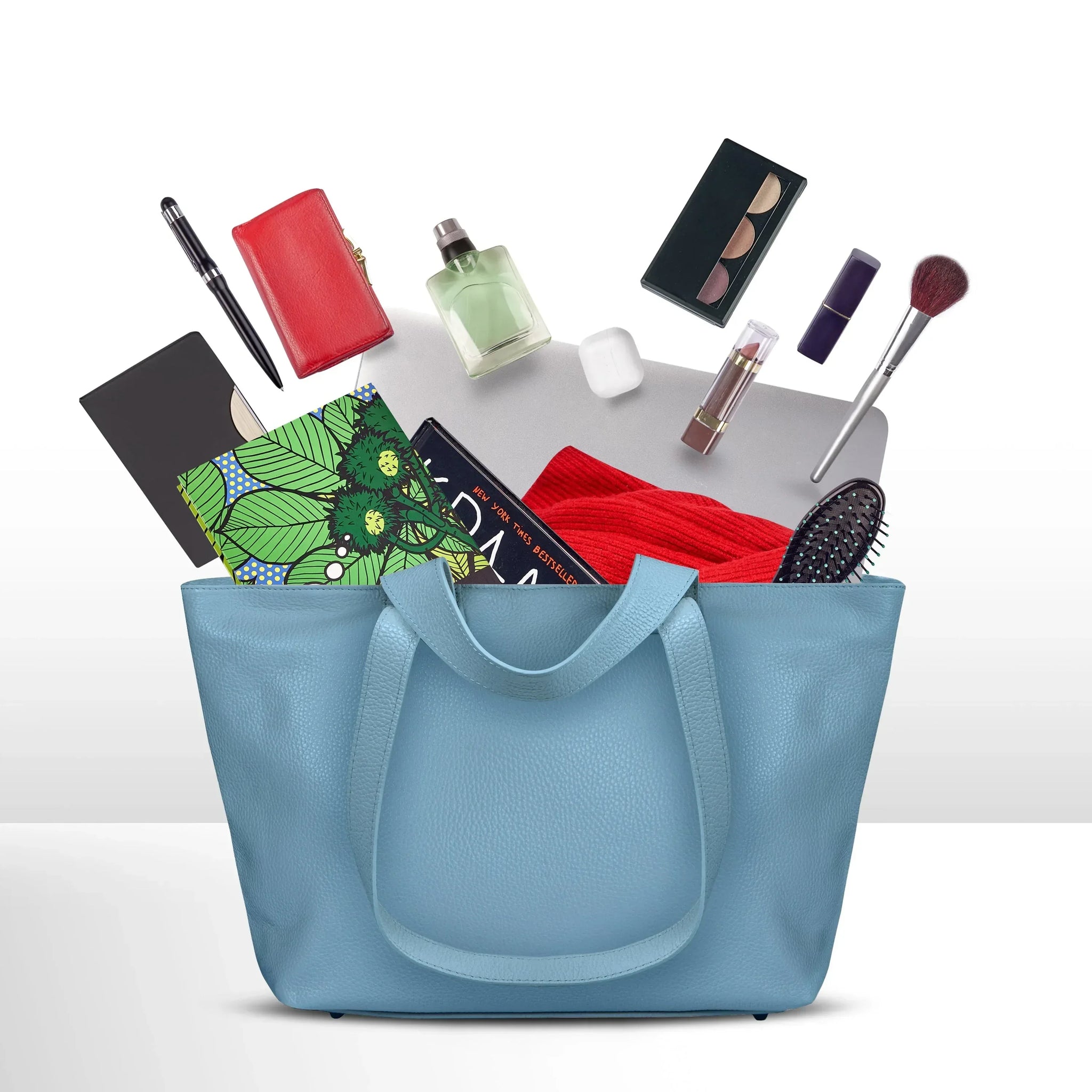 Calf Leather Tote Bag - TAKEASY - Flyclothing LLC