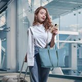 Calf Leather Tote Bag - TAKEASY - Flyclothing LLC