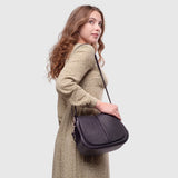 Calf Leather Shoulder Bag - TAKEASY - Flyclothing LLC