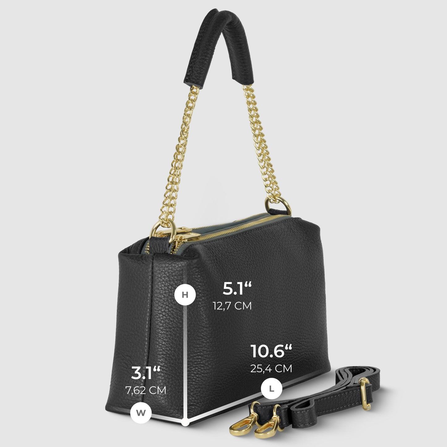 Italian Genuine Calf Leather Crossbody Bag 171522 - TAKEASY - Flyclothing LLC