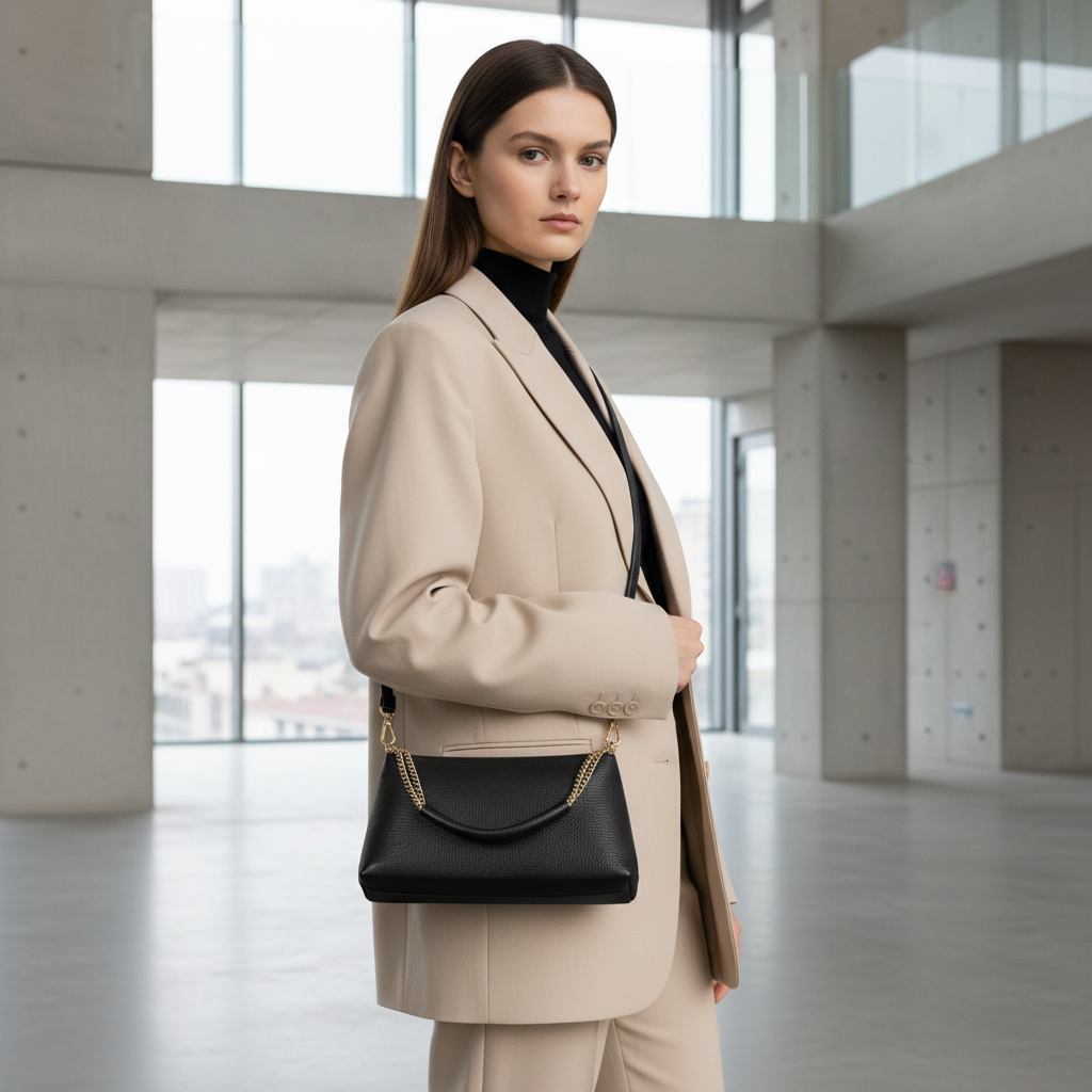 Italian Genuine Calf Leather Crossbody Bag 171522 - TAKEASY - Flyclothing LLC