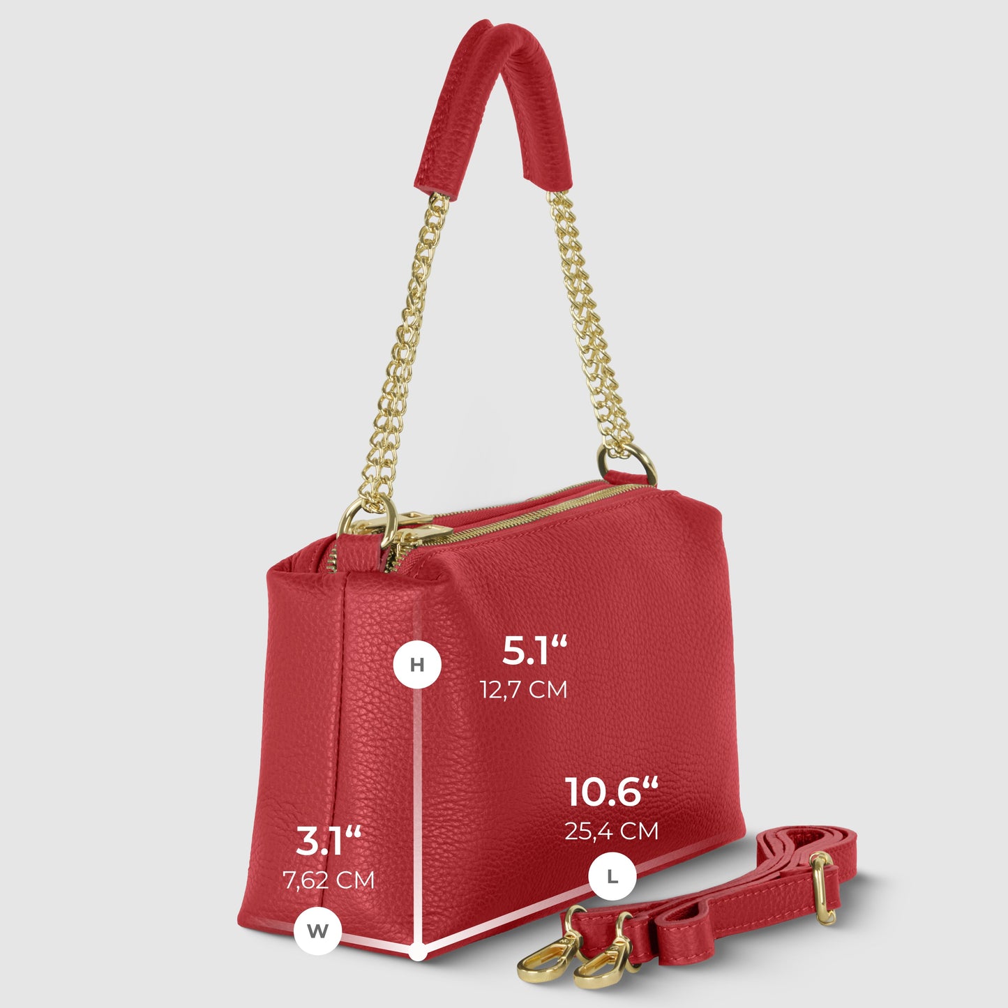 Italian Genuine Calf Leather Crossbody Bag 171522 - TAKEASY - Flyclothing LLC