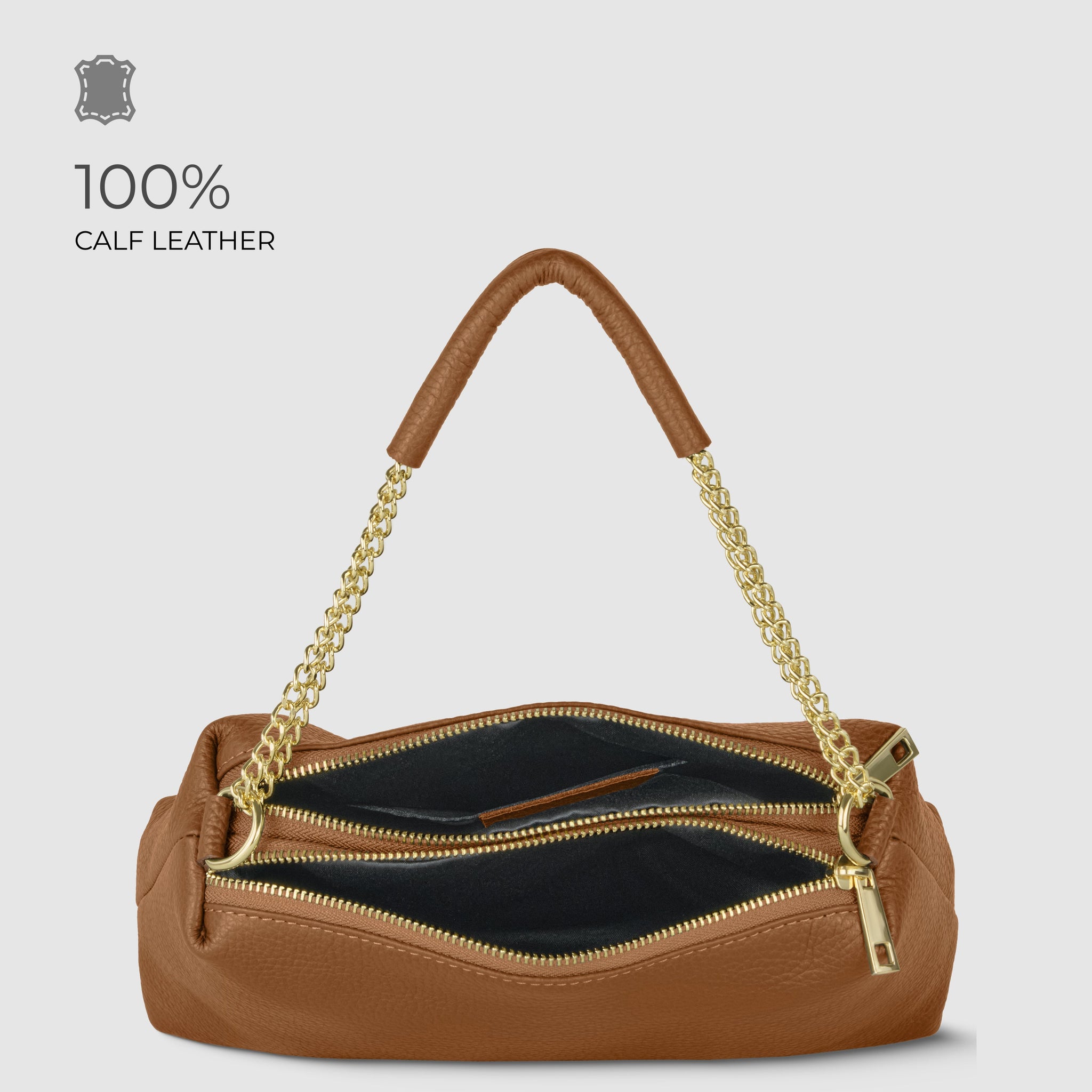 Italian Genuine Calf Leather Crossbody Bag 171522 - TAKEASY - Flyclothing LLC