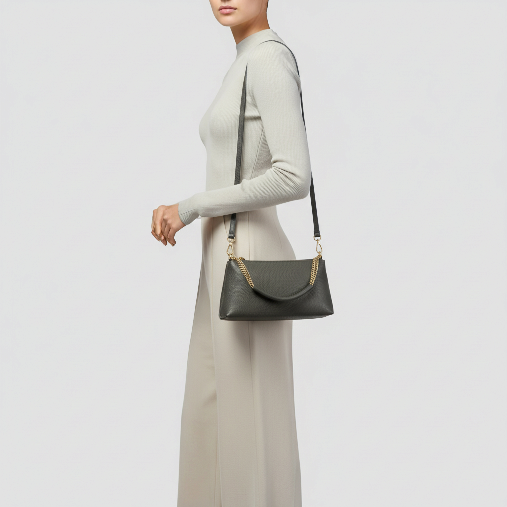 Italian Genuine Calf Leather Crossbody Bag 171522 - TAKEASY - Flyclothing LLC