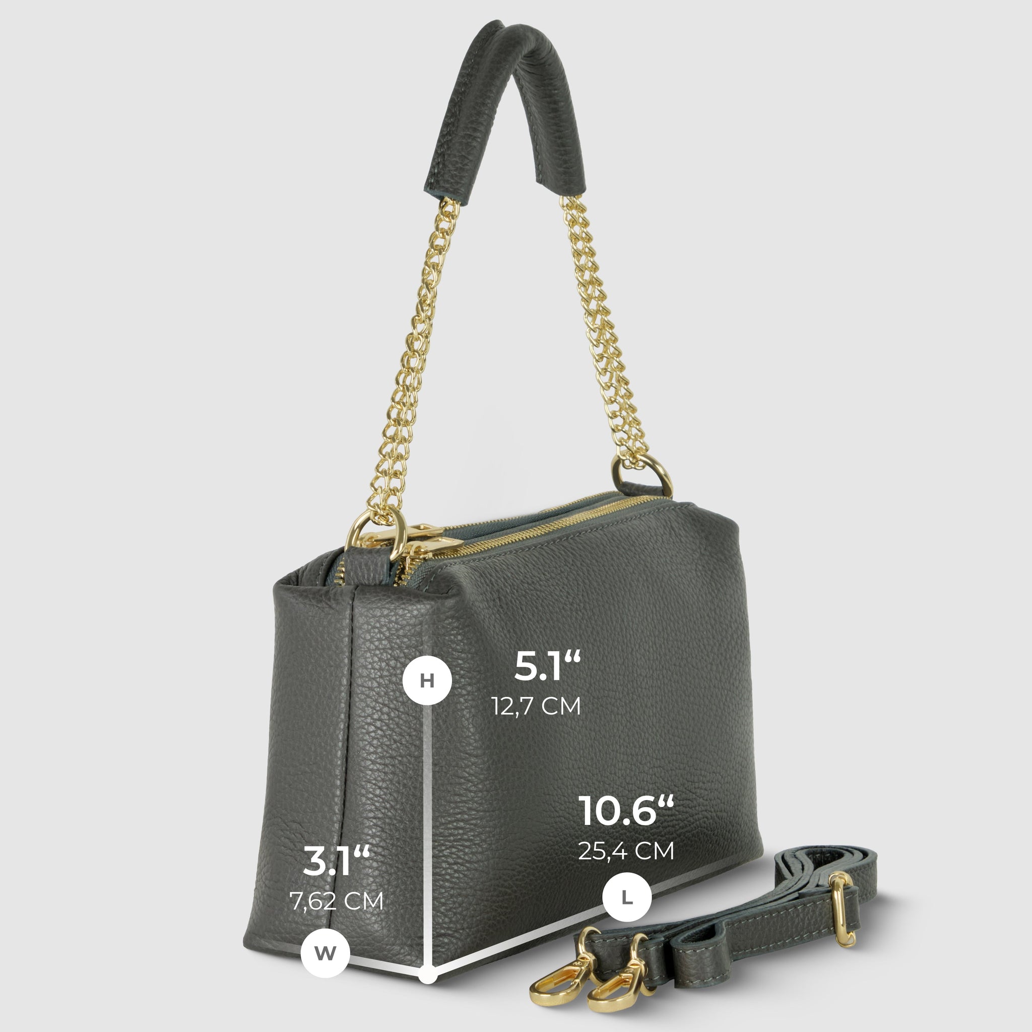 Italian Genuine Calf Leather Crossbody Bag 171522 - TAKEASY - Flyclothing LLC