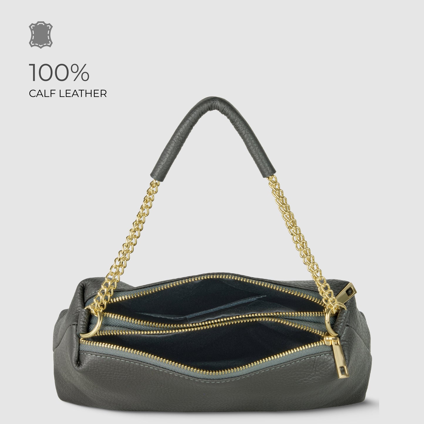 Italian Genuine Calf Leather Crossbody Bag 171522 - TAKEASY - Flyclothing LLC