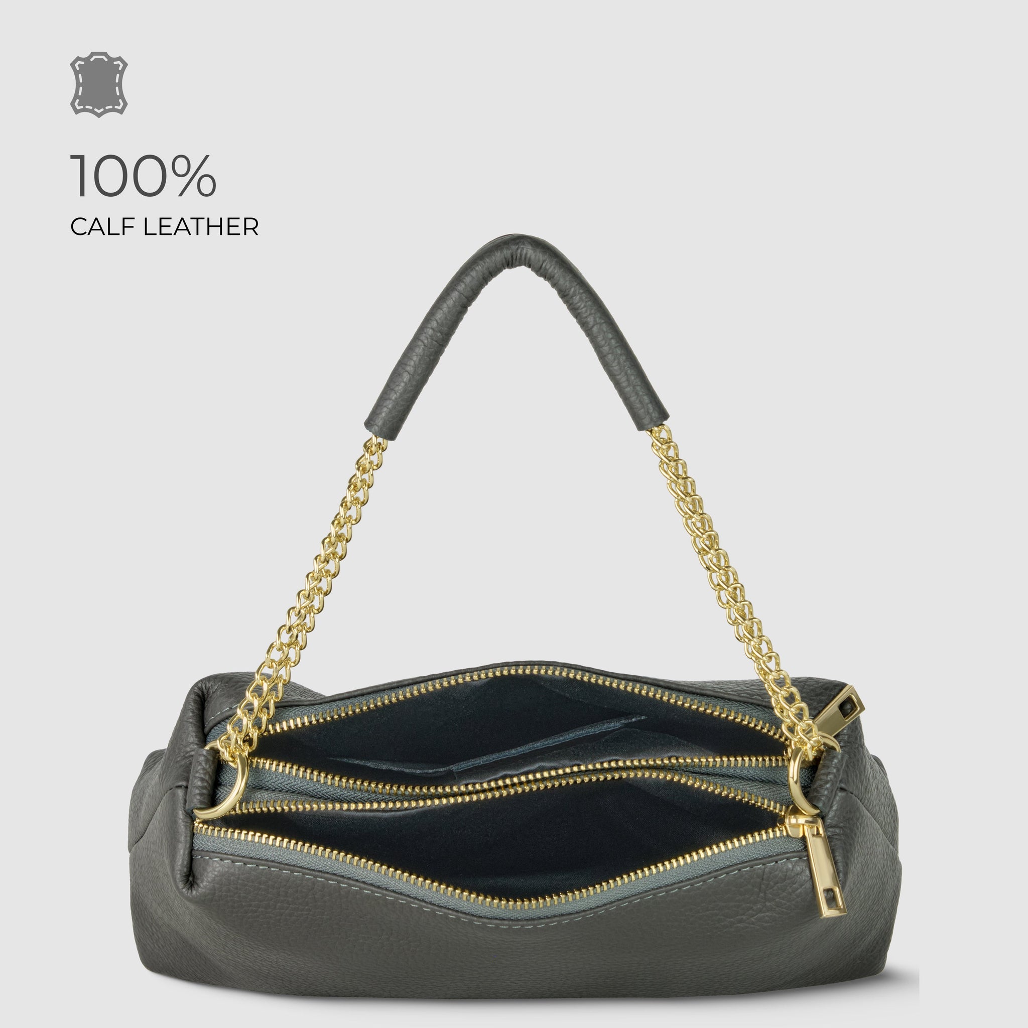 Italian Genuine Calf Leather Crossbody Bag 171522 - TAKEASY - Flyclothing LLC