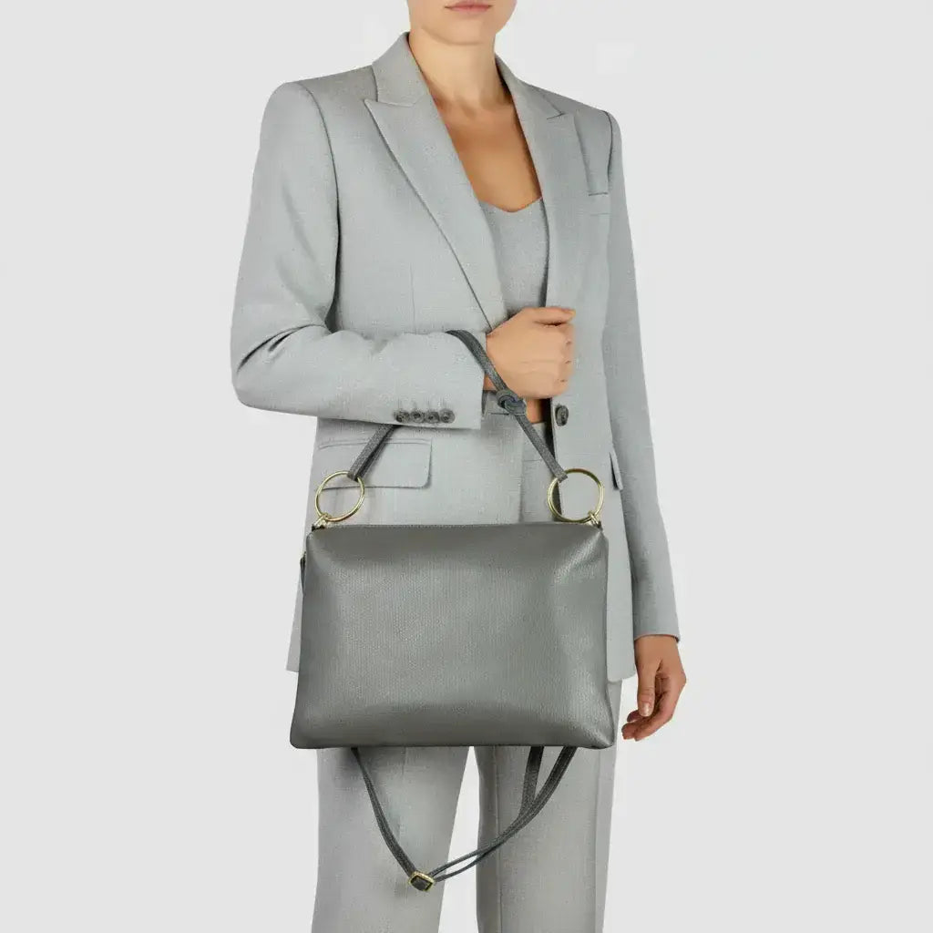 Italian Genuine Calf Leather Shoulder Bag 171551 - TAKEASY - Flyclothing LLC