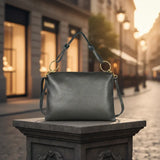 Calf Leather Shoulder Bag - TAKEASY - Flyclothing LLC