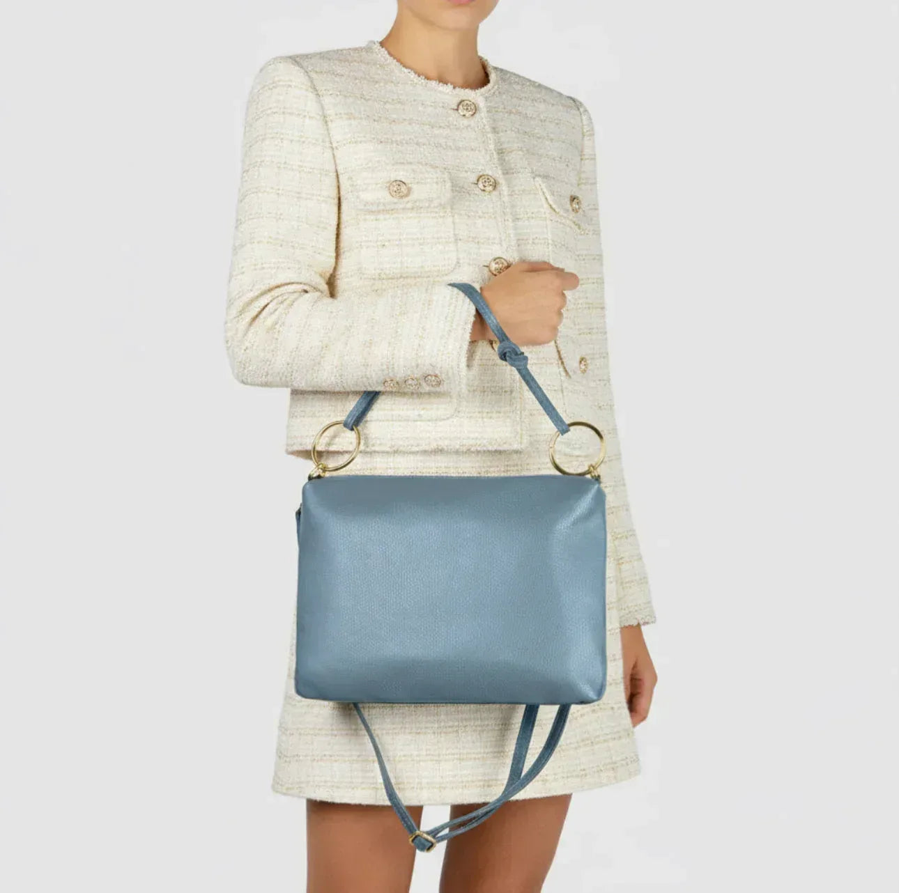 Calf Leather Shoulder Bag - TAKEASY - Flyclothing LLC