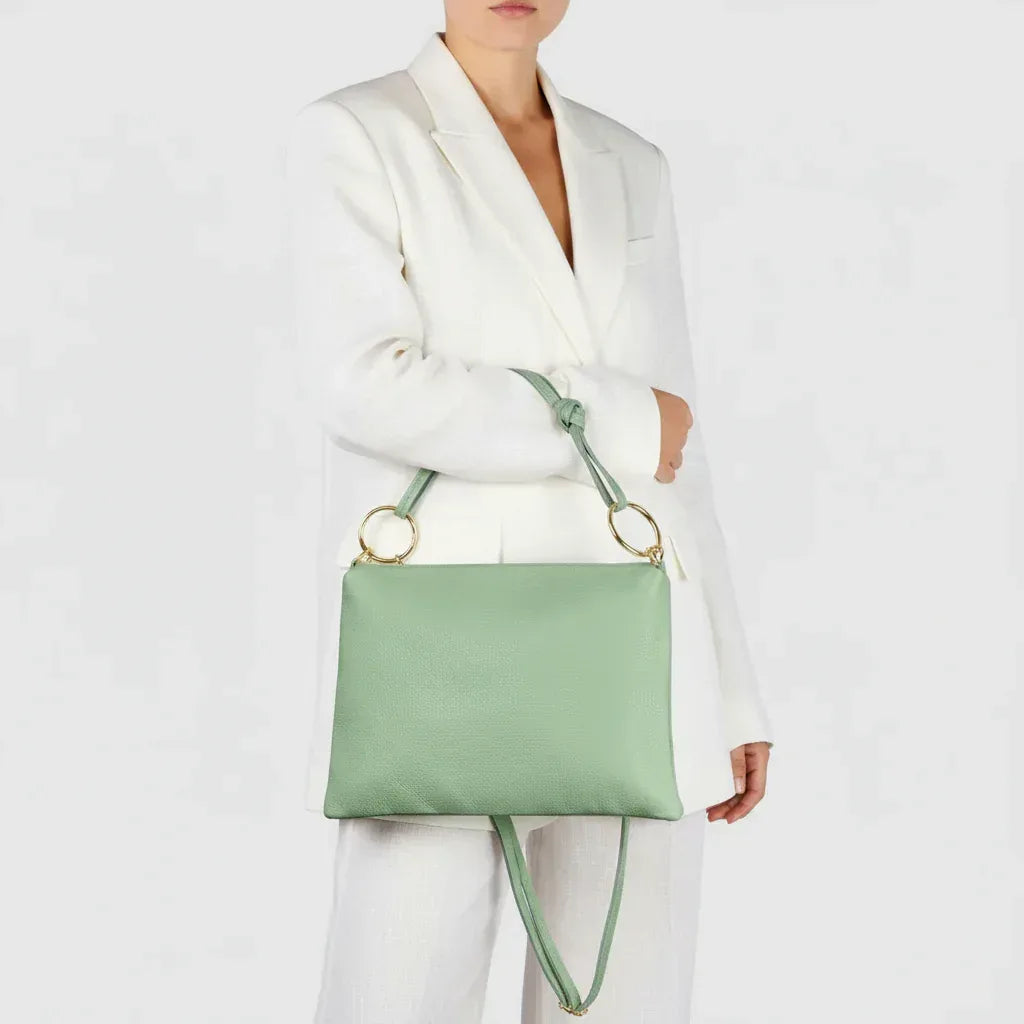 Calf Leather Shoulder Bag - TAKEASY - Flyclothing LLC