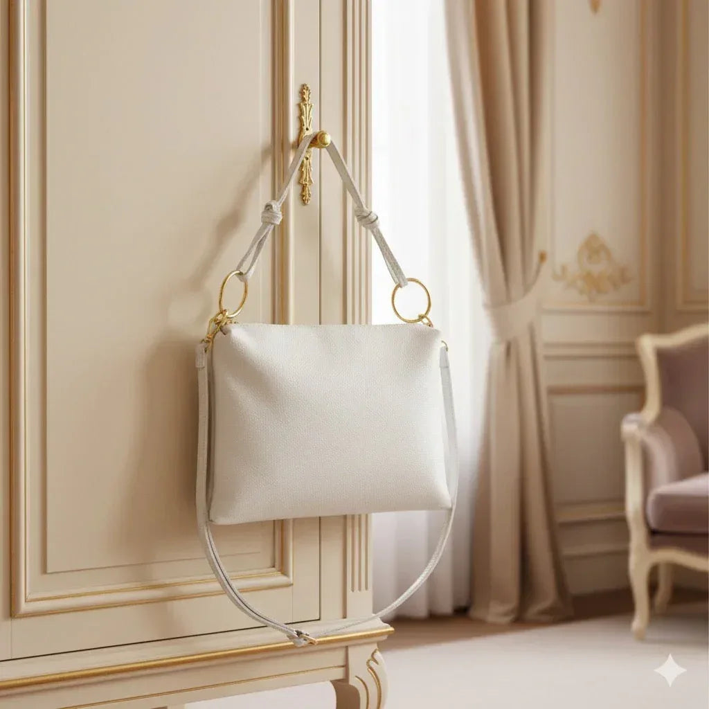 Calf Leather Shoulder Bag - TAKEASY - Flyclothing LLC