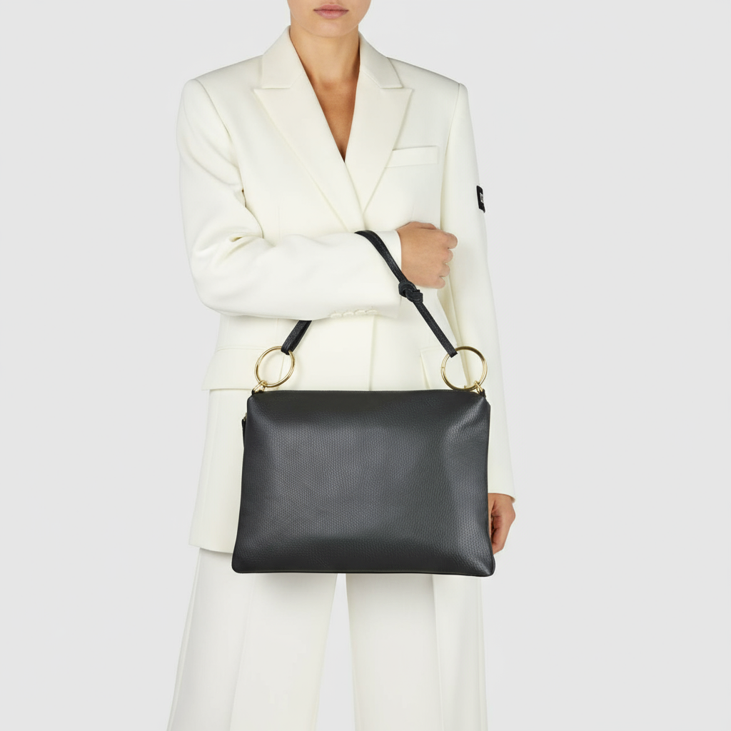 Italian Genuine Calf Leather Shoulder Bag 171551 - TAKEASY - Flyclothing LLC
