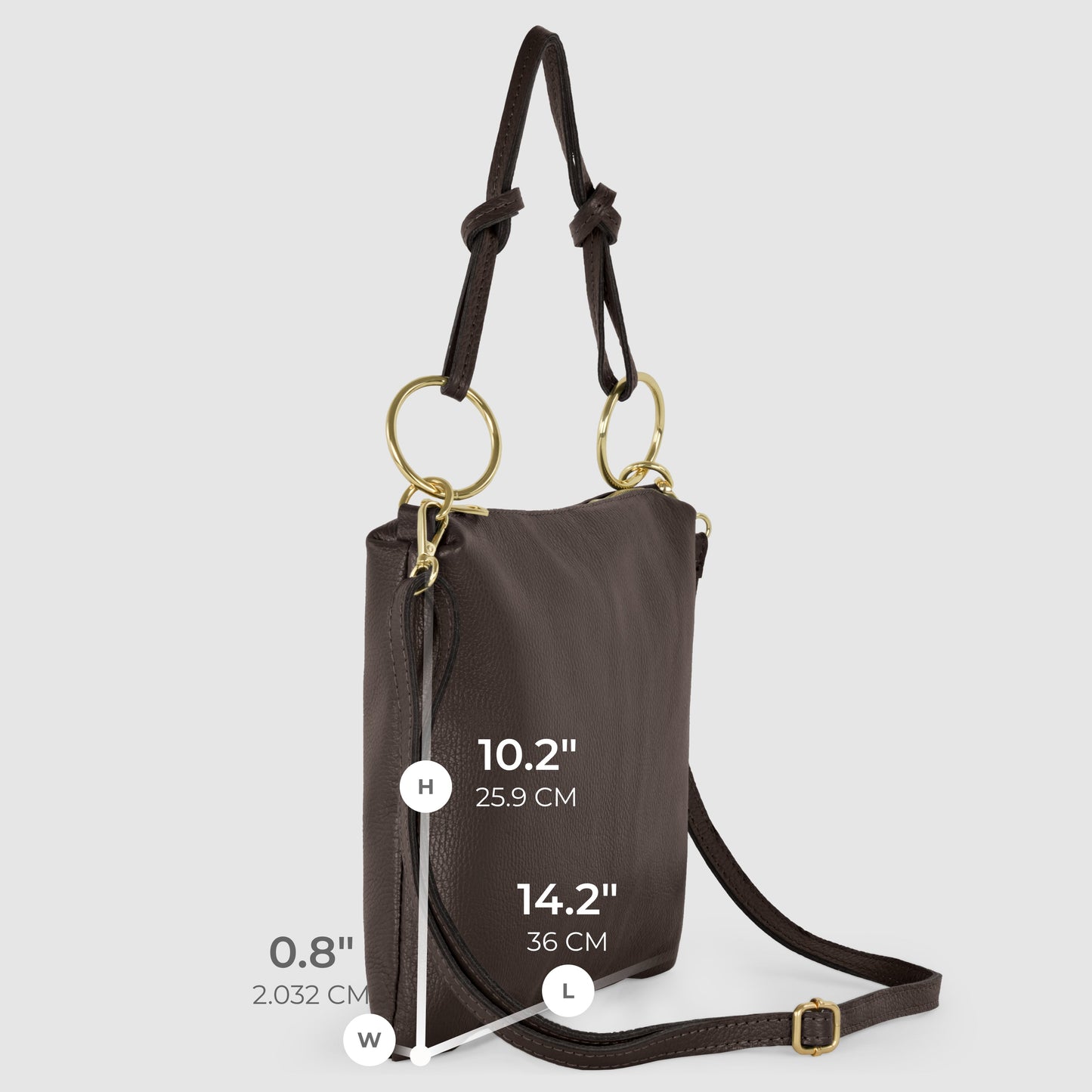 Italian Genuine Calf Leather Shoulder Bag 171551 - TAKEASY - Flyclothing LLC