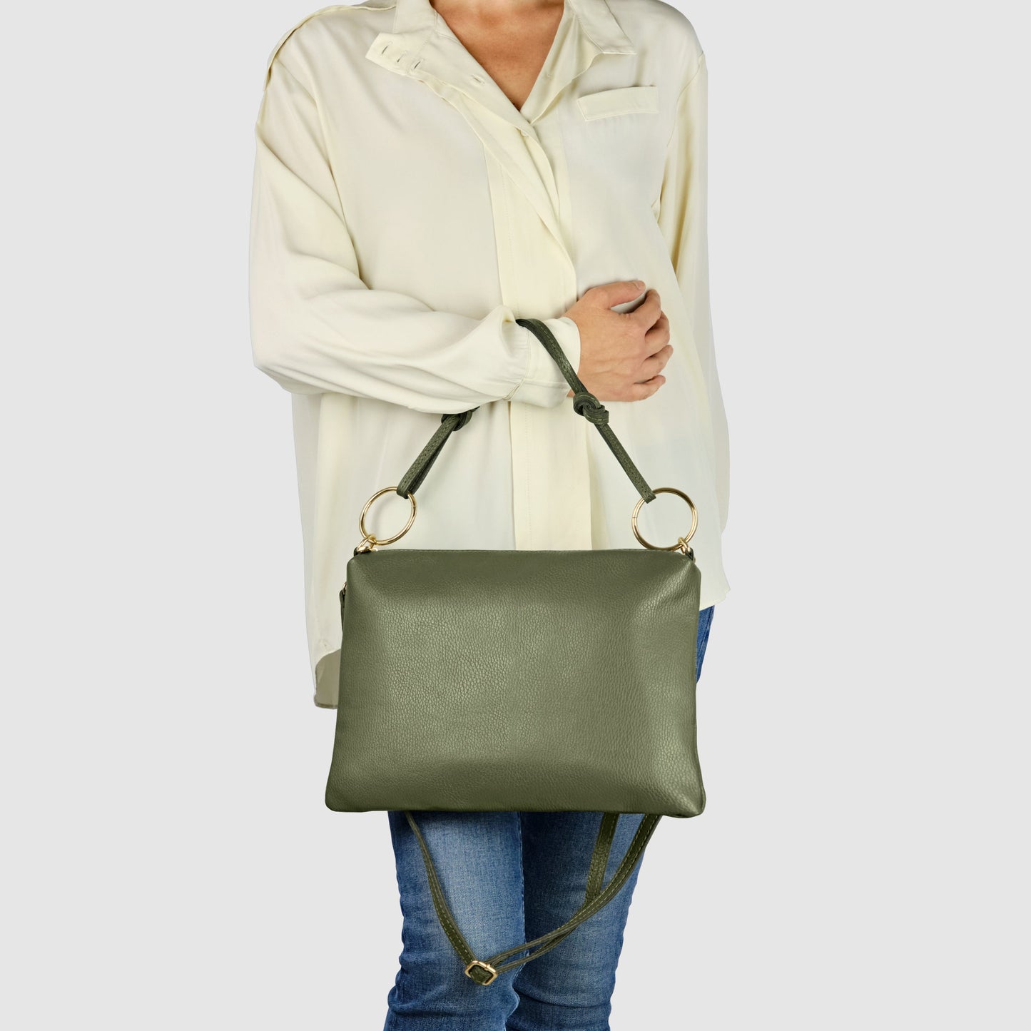 Italian Genuine Calf Leather Shoulder Bag 171551 - TAKEASY - Flyclothing LLC