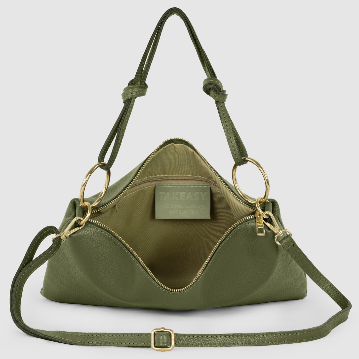 Italian Genuine Calf Leather Shoulder Bag 171551 - TAKEASY - Flyclothing LLC