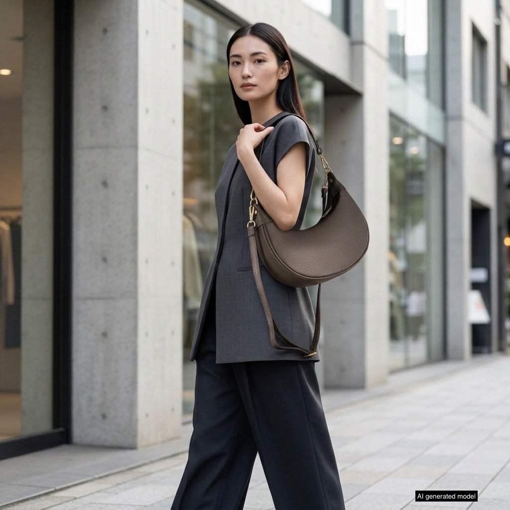 Italian Genuine Calf Leather Shoulder Bag 222024 - TAKEASY - Flyclothing LLC