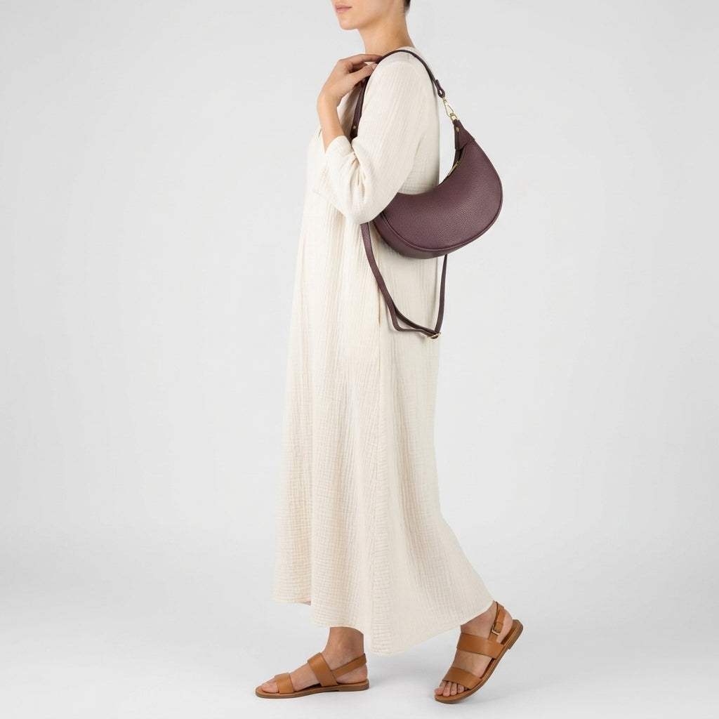 Italian Genuine Calf Leather Shoulder Bag 222024