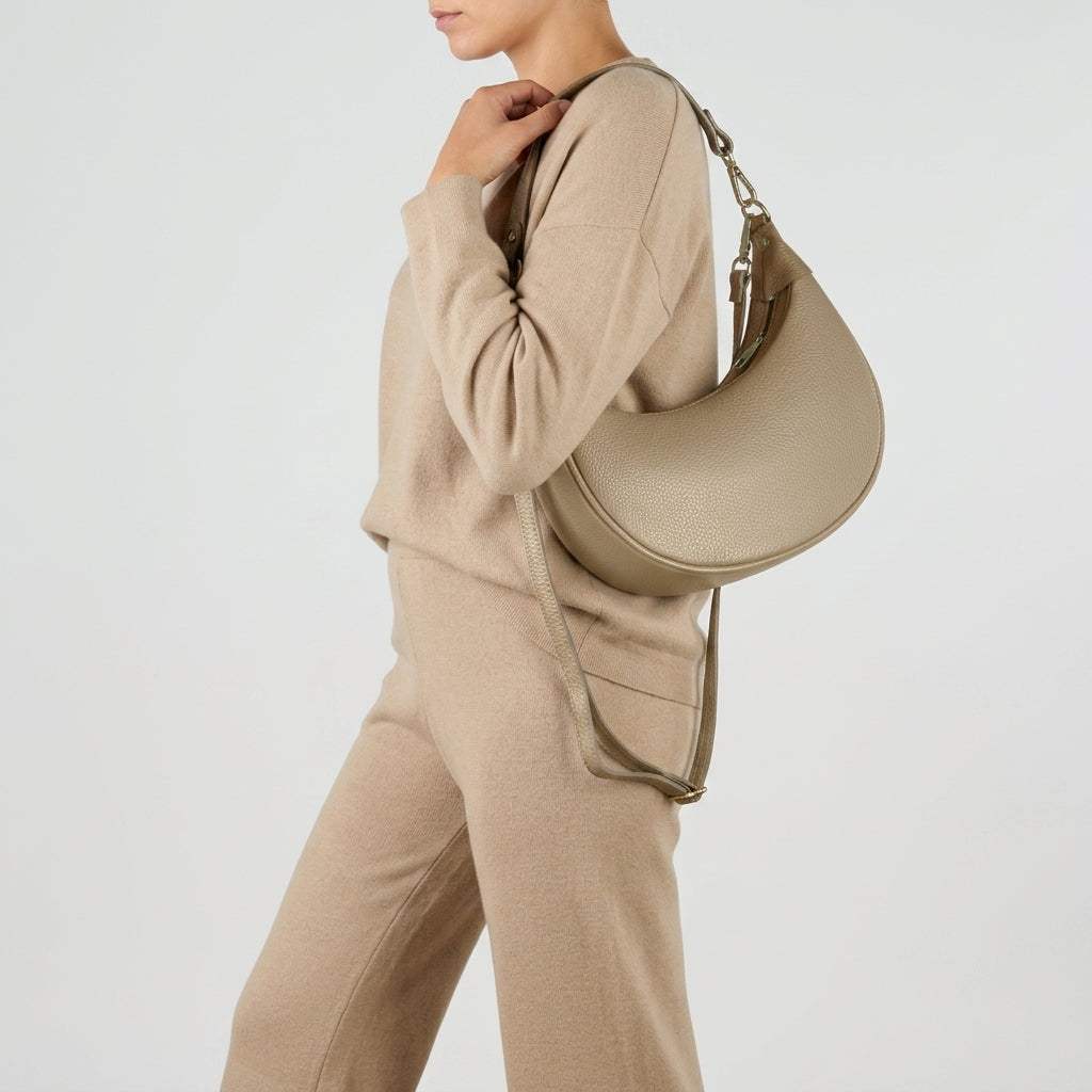 Italian Genuine Calf Leather Shoulder Bag 222024