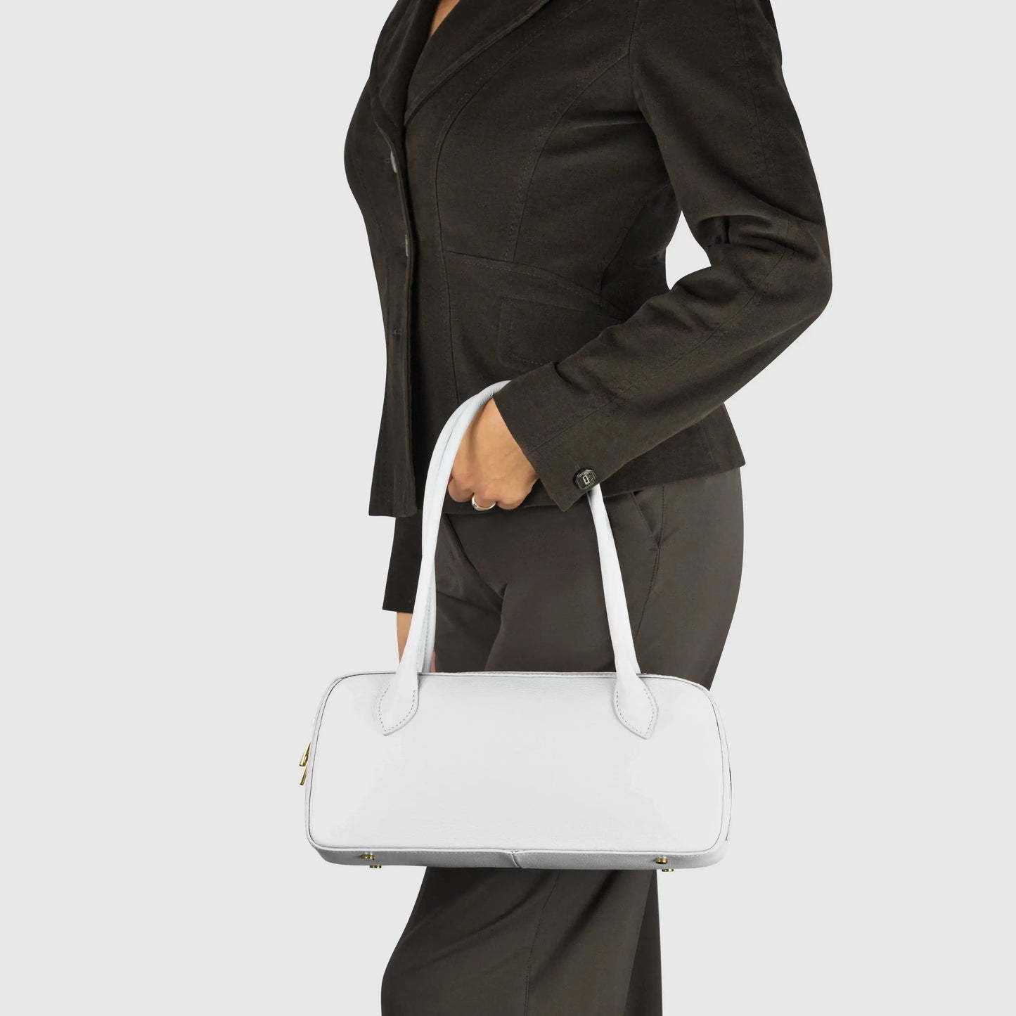 Italian Genuine Calf Leather Shoulder Bag 272511 - TAKEASY - Flyclothing LLC