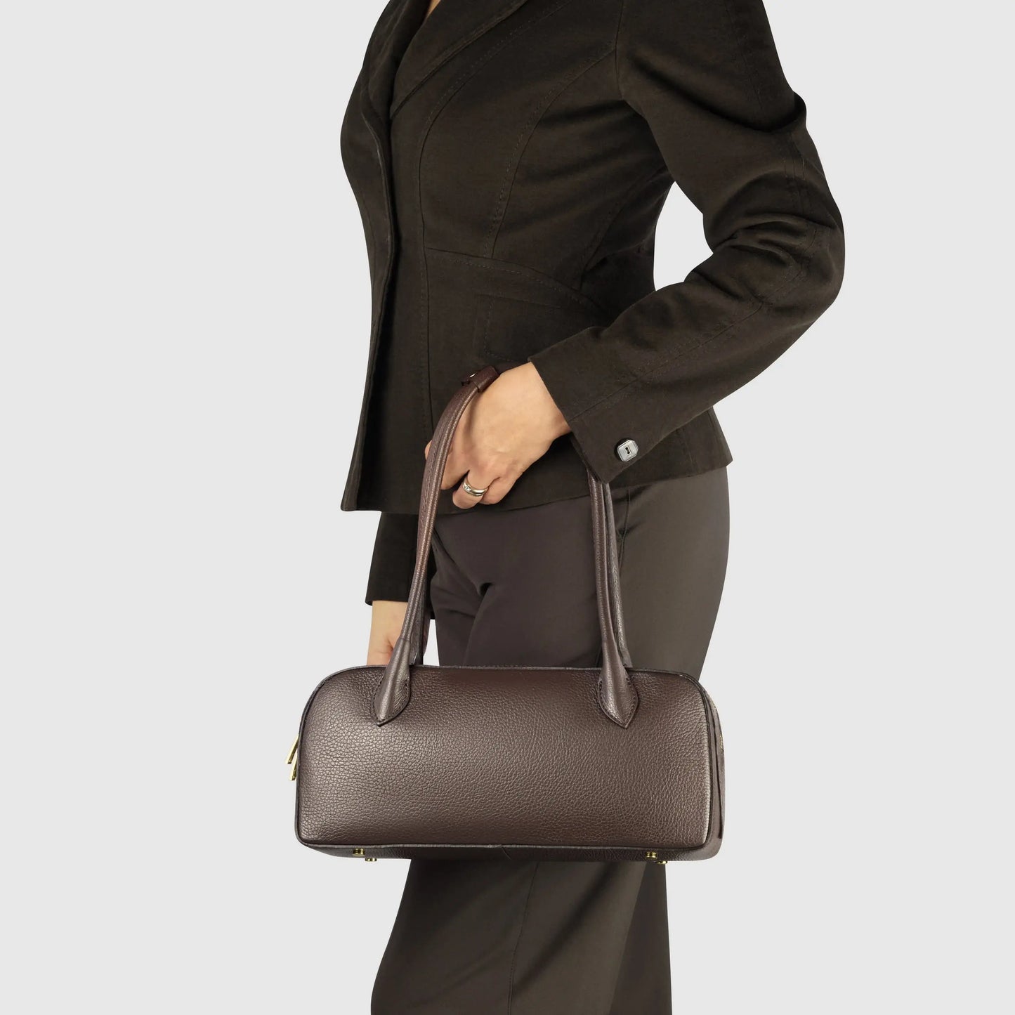 Italian Genuine Calf Leather Shoulder Bag 272511 - TAKEASY - Flyclothing LLC