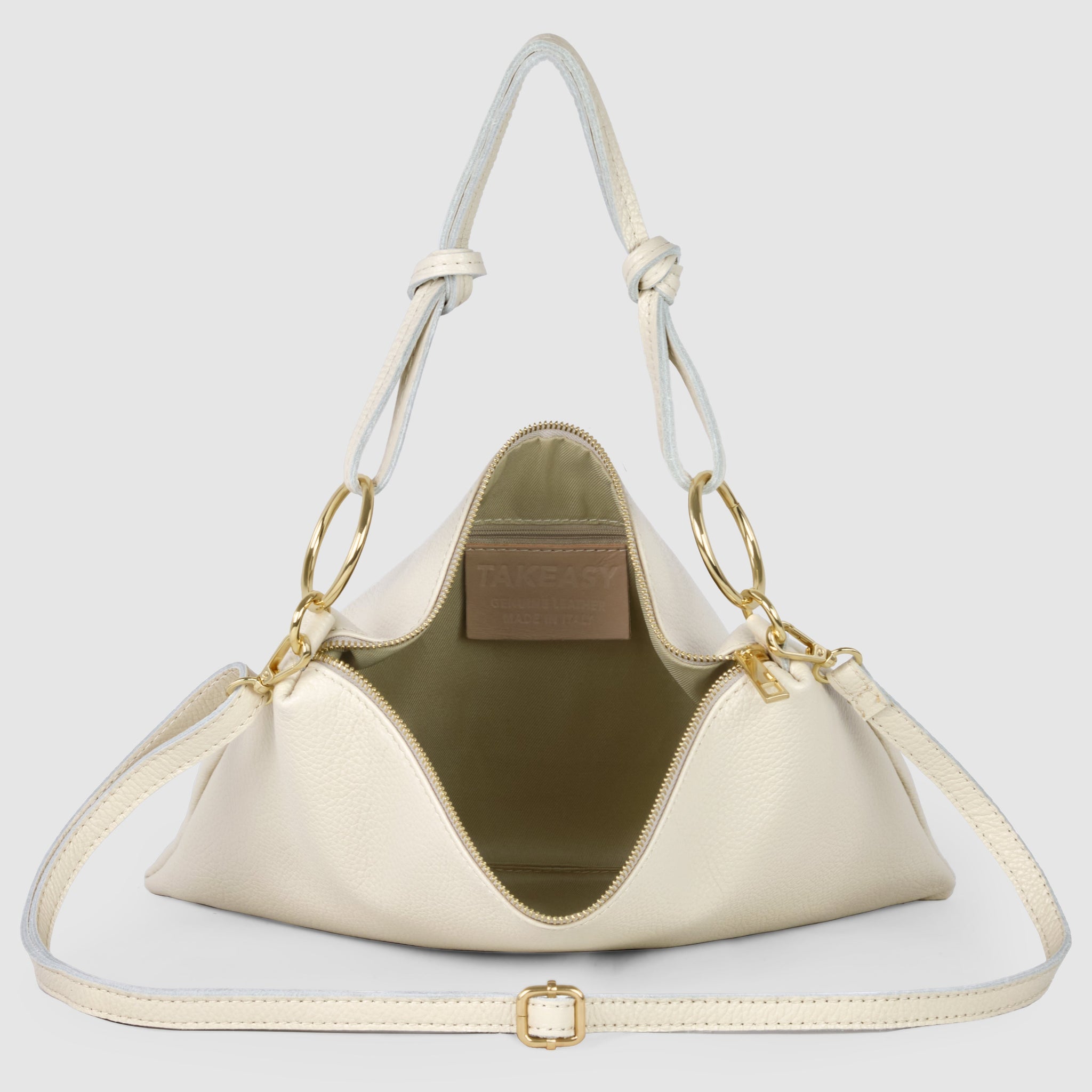 Italian Genuine Calf Leather Shoulder Bag 171551 - TAKEASY - Flyclothing LLC