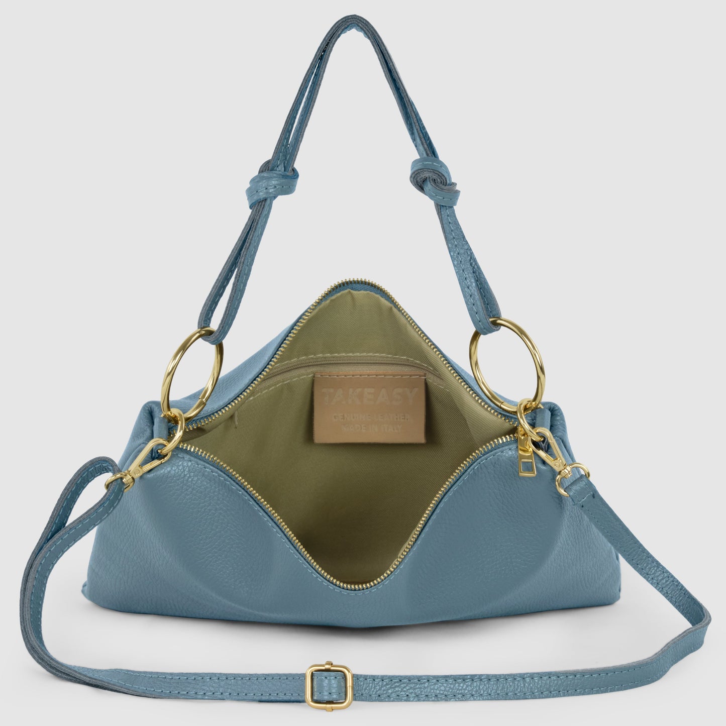 Italian Genuine Calf Leather Shoulder Bag 171551 - TAKEASY - Flyclothing LLC