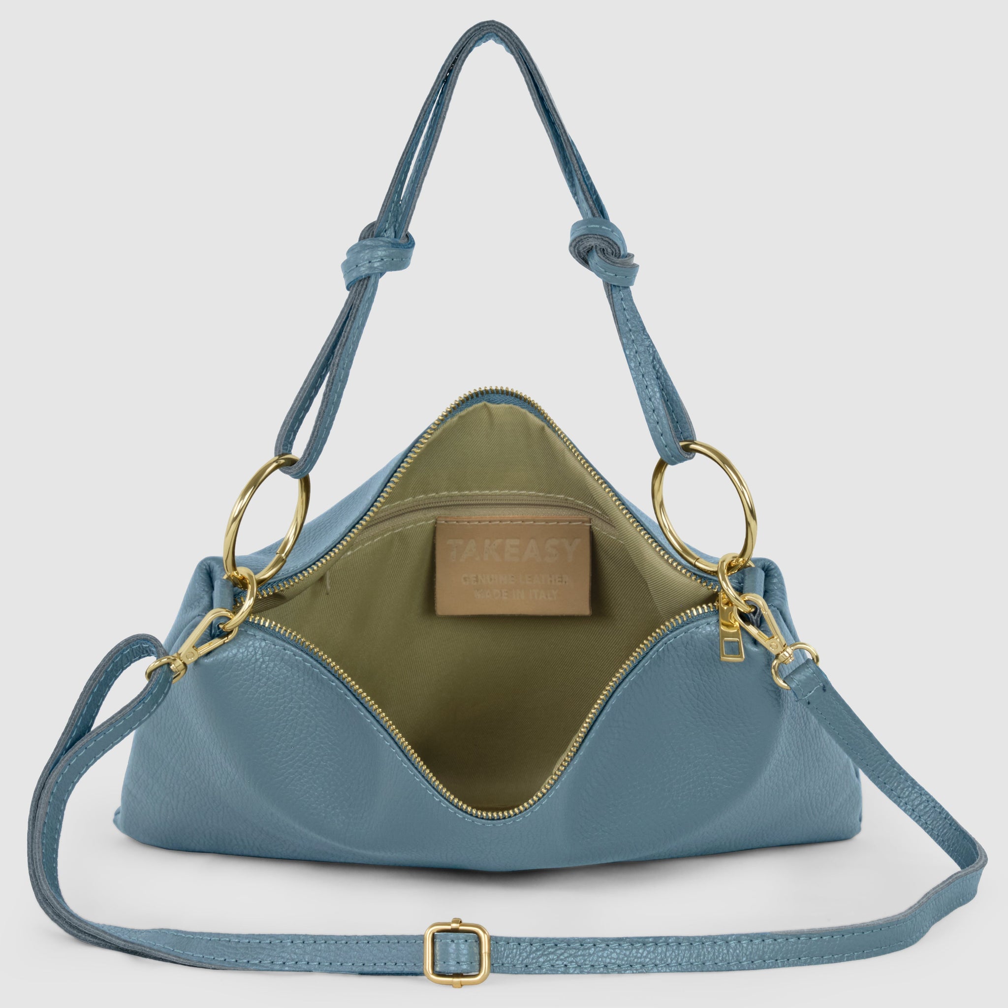 Italian Genuine Calf Leather Shoulder Bag 171551 - TAKEASY - Flyclothing LLC