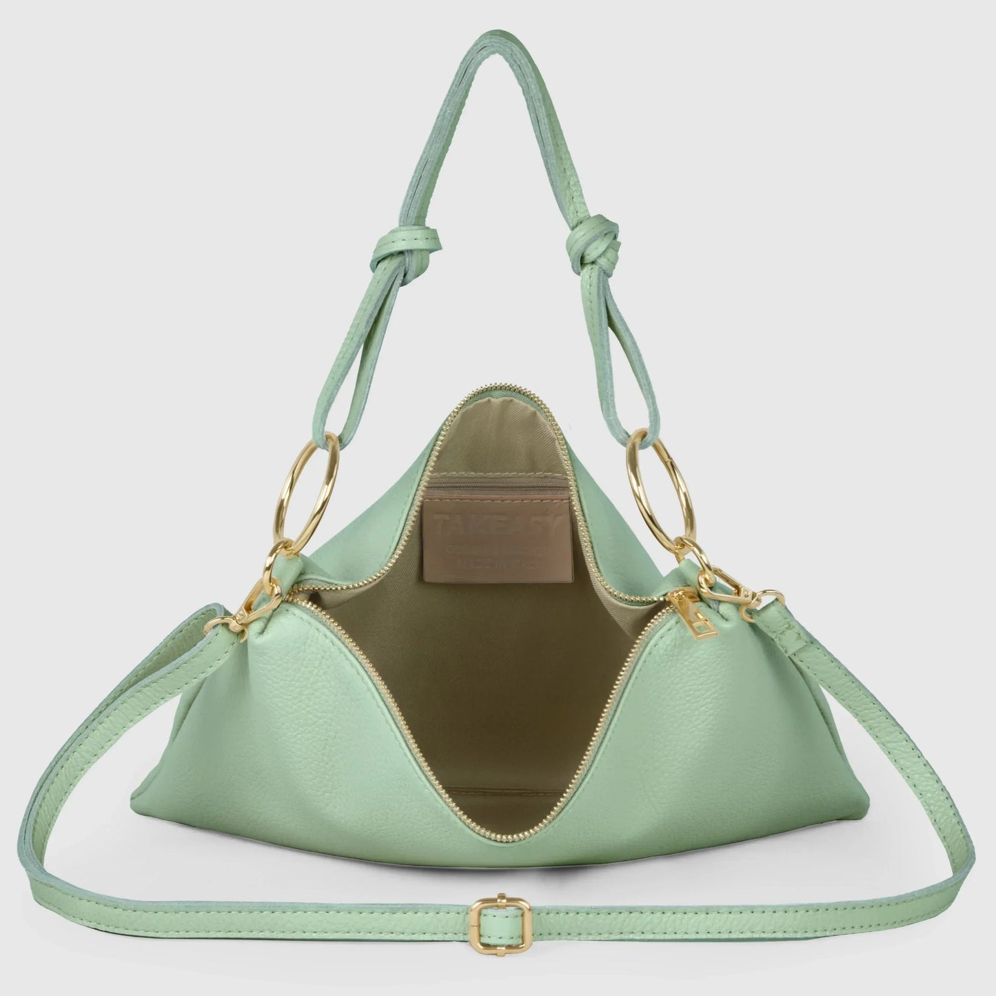 Calf Leather Shoulder Bag - TAKEASY - Flyclothing LLC