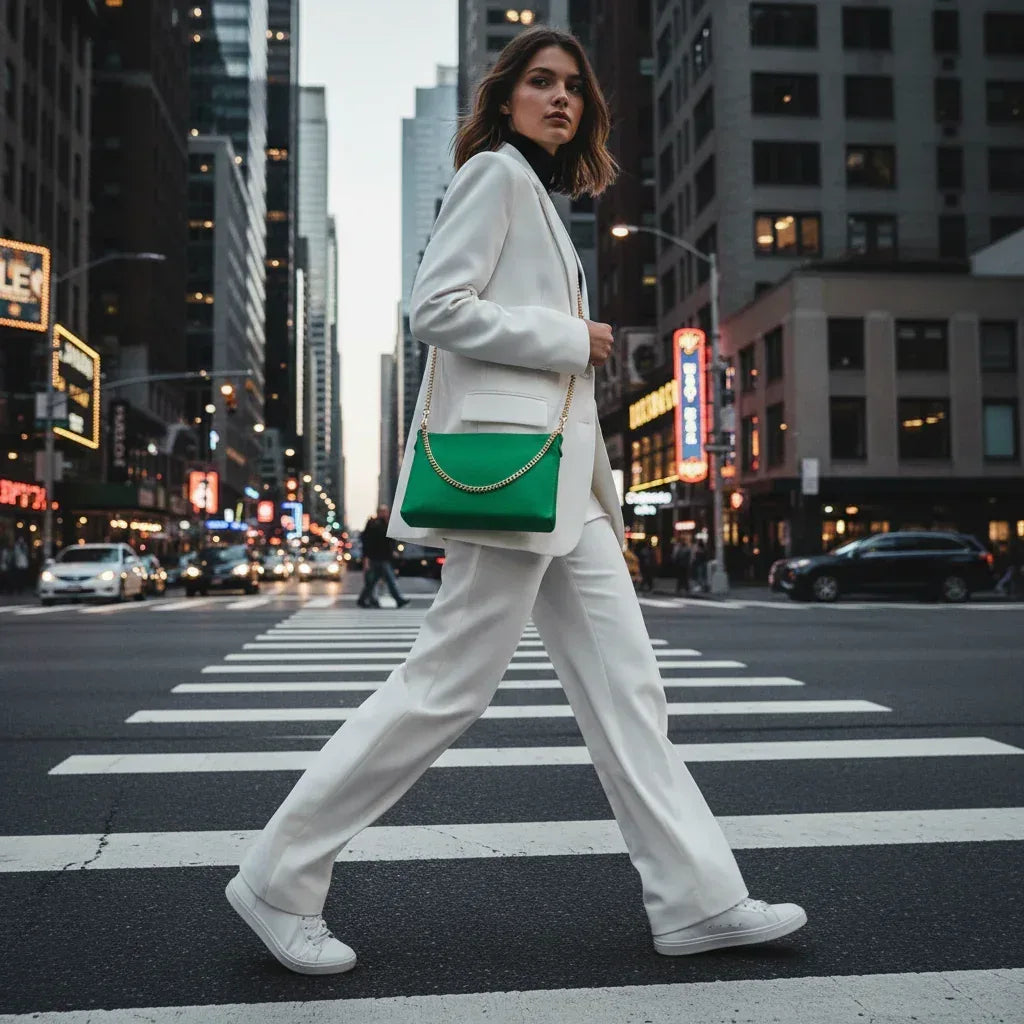 Calf Leather Crossbody Bag - TAKEASY - Flyclothing LLC