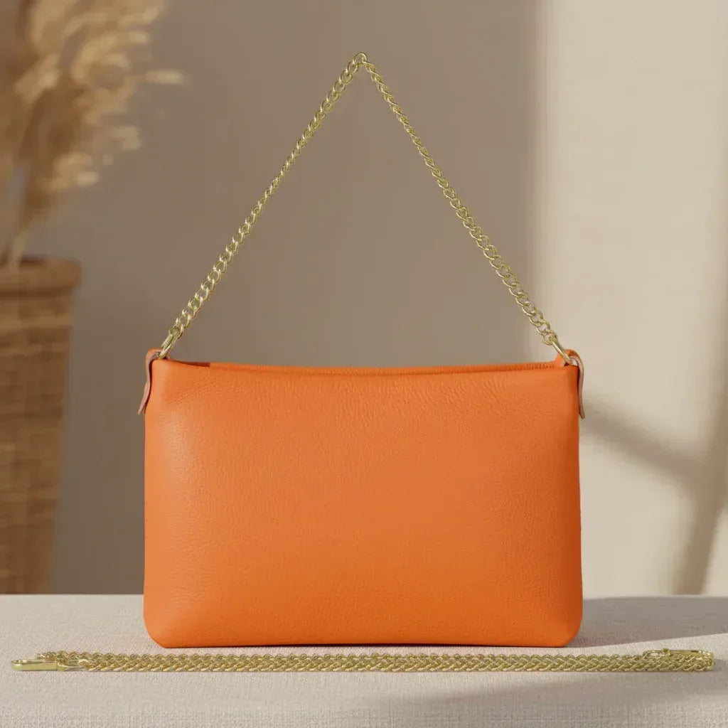 Calf Leather Crossbody Bag - TAKEASY - Flyclothing LLC