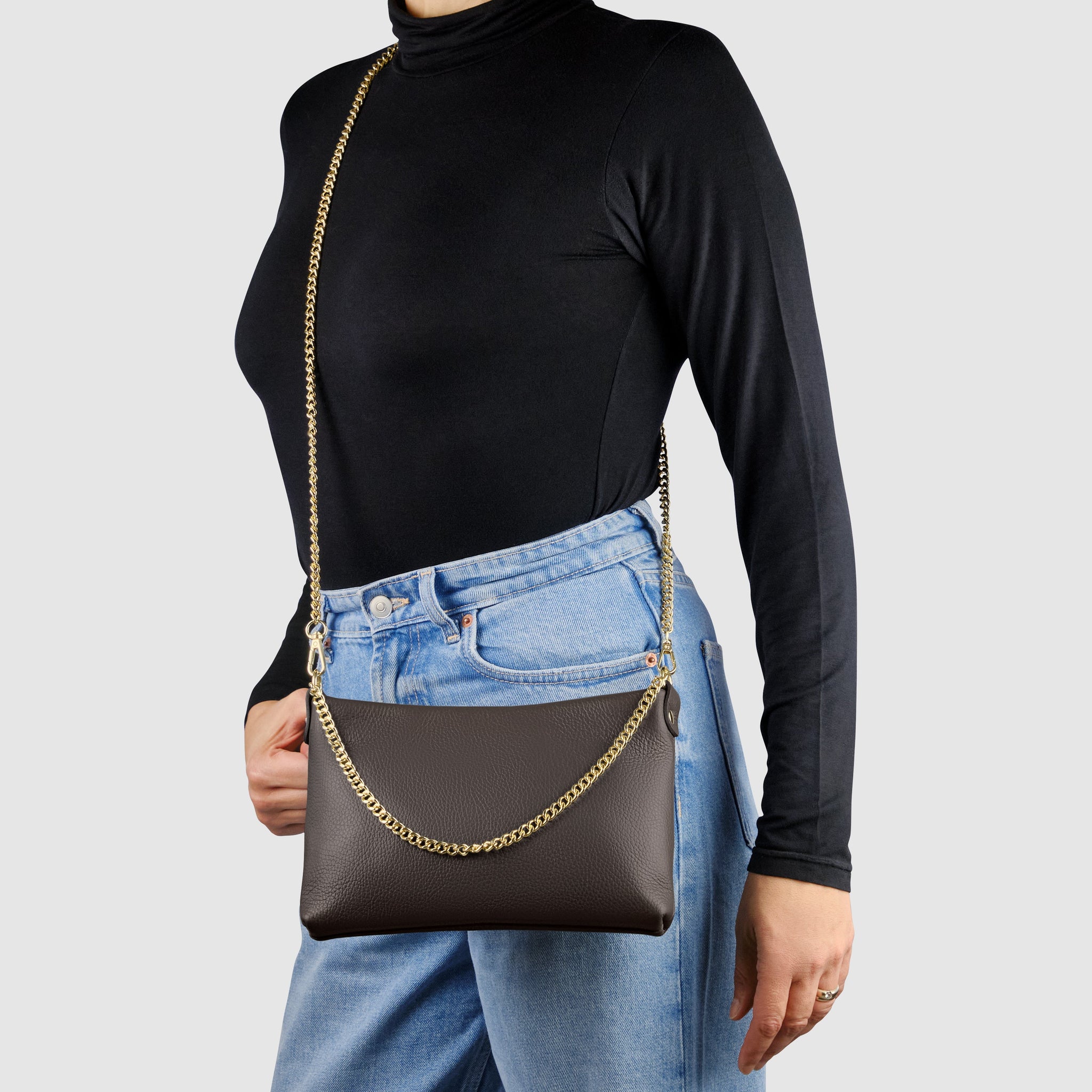 Italian Genuine Calf Leather Crossbody Bag 101315 - TAKEASY - Flyclothing LLC