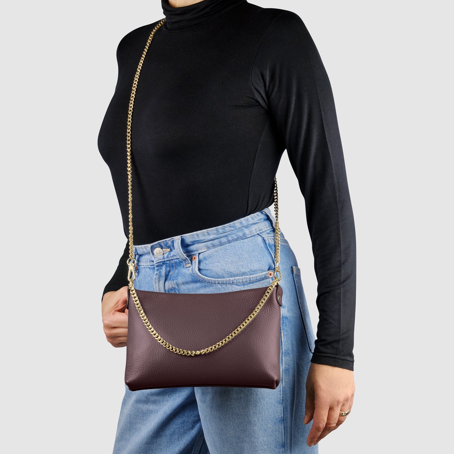 Italian Genuine Calf Leather Crossbody Bag 101315 - TAKEASY - Flyclothing LLC