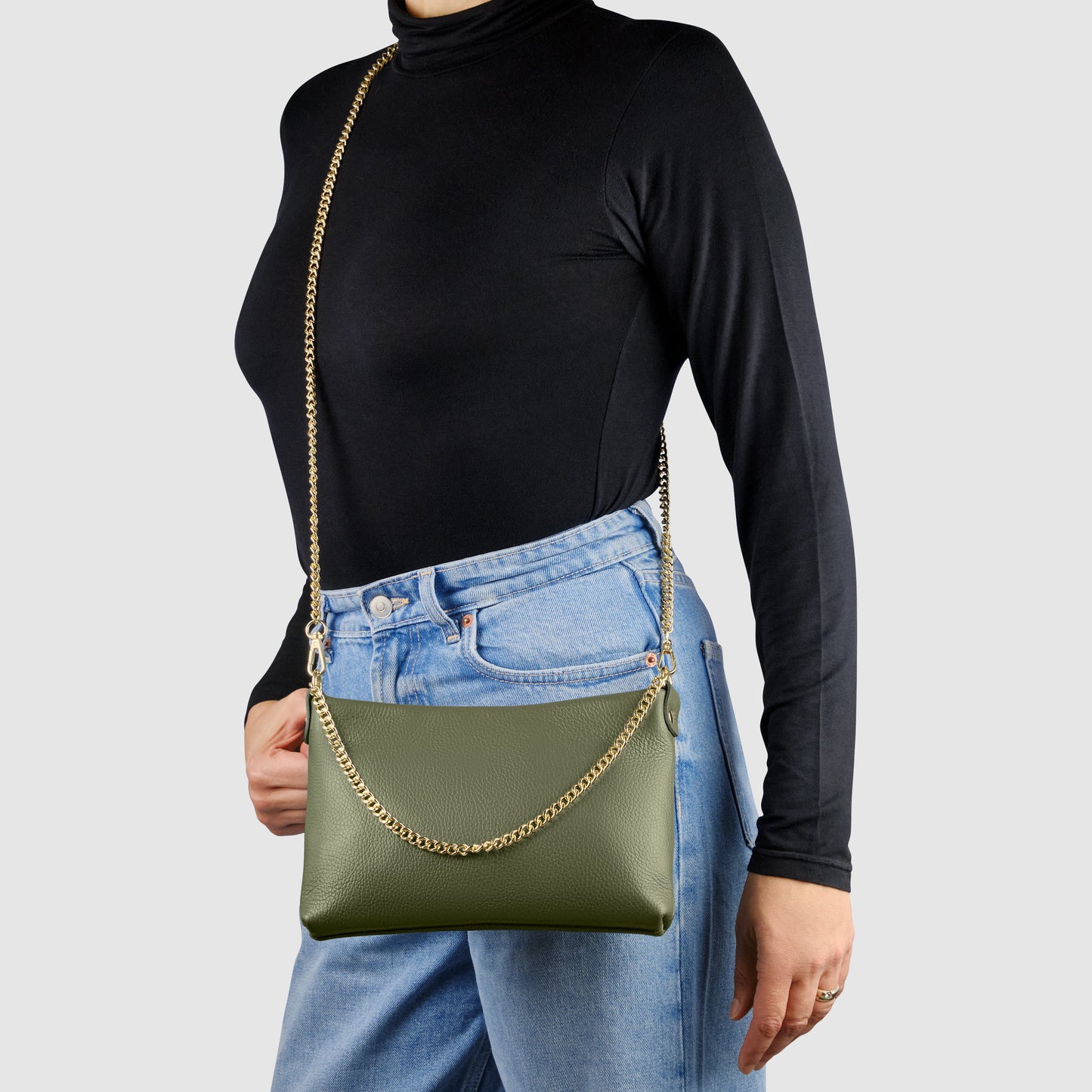 Italian Genuine Calf Leather Crossbody Bag 101315 - TAKEASY - Flyclothing LLC