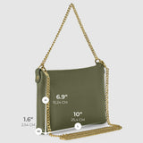 Italian Genuine Calf Leather Crossbody Bag 101315 - TAKEASY - Flyclothing LLC