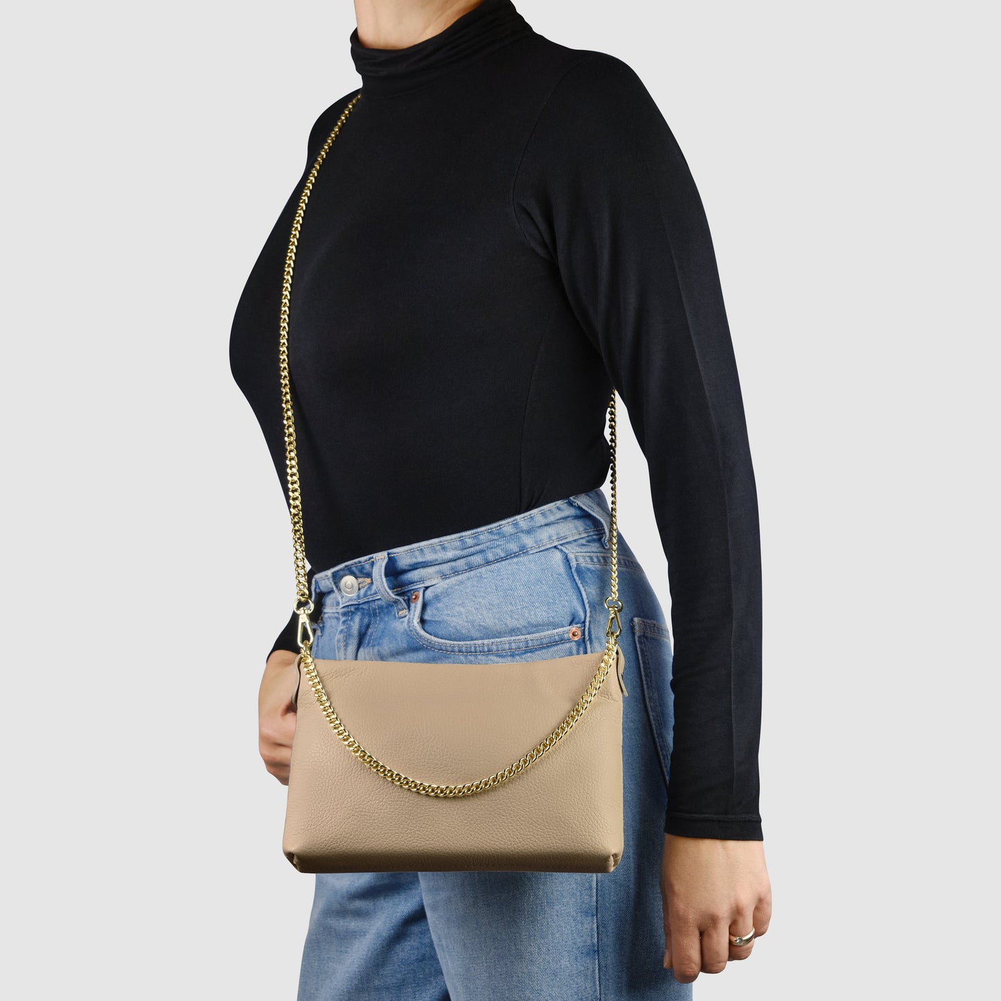 Italian Genuine Calf Leather Crossbody Bag 101315 - TAKEASY - Flyclothing LLC